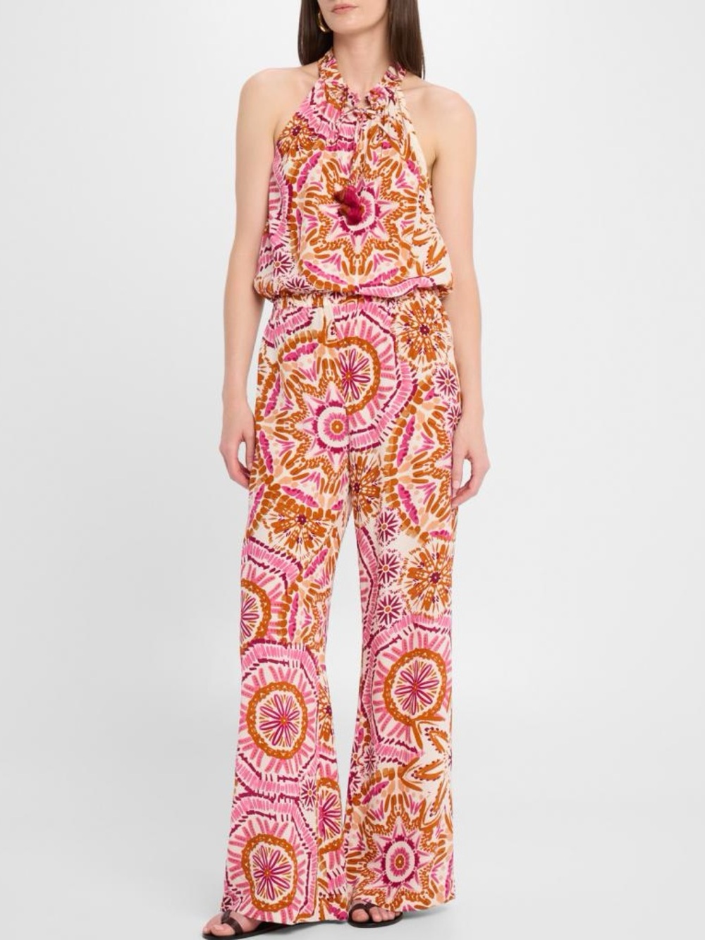 NEW FIGUE betty top in sunburst medallion azalea pink